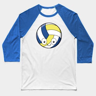 Smiling Volleyball Baseball T-Shirt